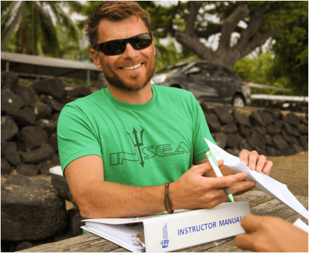 Instructor with paper manual